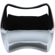 00G Natural Black Hematite Stone Saddle Plug Set