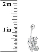 Crystalline Gem Shy Butterfly Belly Ring