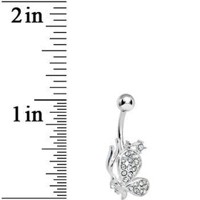 Crystalline Gem Shy Butterfly Belly Ring