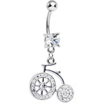 Crystalline Gem Ride My Tricycle Dangle Belly Ring