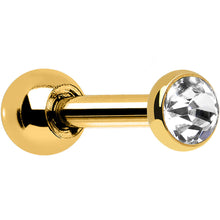 3mm Clear Gem Gold IP Tragus Cartilage Earring