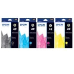 New, Pre-Owned - Epson 49 Standard Yield Tri-Color Ink Cartridge, 4-Pack
