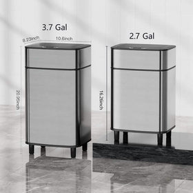 Automatic Stainless Steel Sensor Trash Can – Hands-free Quiet Close & Odor-Control System