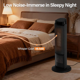 Portable Electric Space Heater with Remote & Thermostat