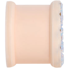 9/16 Aurora Gem Peach Silicone Double Flare Tunnel