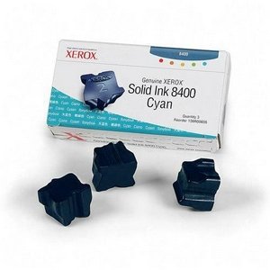New, Pre-Owned - Xerox Solid Ink 8400 Cyan (3 sticks) (108R00605)