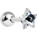18G 1/4 Crystalline Gem Gleaming Star Tragus Cartilage Earring