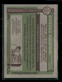 2025 Topps Heritage Real One Autographs Brooks Baldwin Auto #ROA-BBA