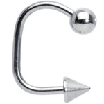 14G 1/2 Surgical Steel Ball Cone Lippy Loop Labret
