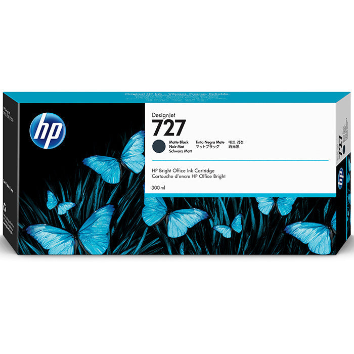 New, Pre-Owned - HP 727  300mL (C1Q12A) Matte Black Ink Cartridge