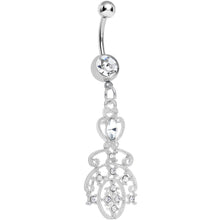 Clear Gem Elegant Equality Dangle Belly Ring