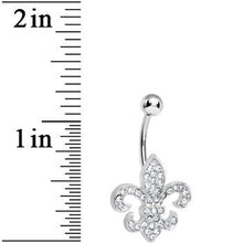Crystalline Gem Fabulous Fleur de Lis Belly Ring