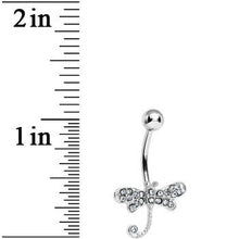 Crystalline Gem Lazy Dragonfly Belly Ring