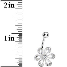 Crystalline Gem Sparkling Spring Flower Belly Ring