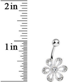 Crystalline Gem Sparkling Spring Flower Belly Ring