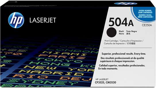 New, Pre-Owned - HP 504A Standard Yield Black LaserJet Toner Cartridge, CE250A