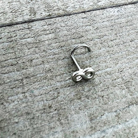 20G Gleaming Infinity Symbol Nose Screw