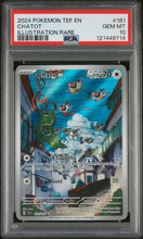 2024 Pokemon Tef En-Temporal Forces Illustration Rare Chatot 10 PSA #181