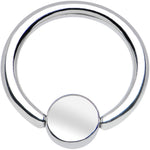 16G 5/16 BCR Steel Captive Ring 4mm Flat Disc