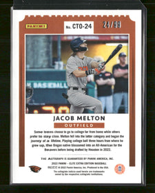 2022 Panini Elite College Tickets Optic Signatures Jacob Melton #/99 #CTO-24
