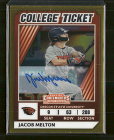 2022 Panini Elite College Tickets Optic Signatures Jacob Melton #/99 #CTO-24