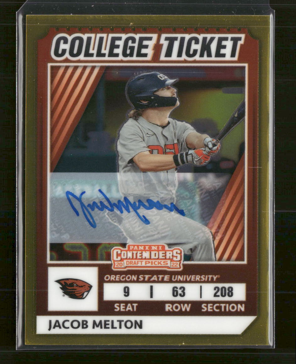 2022 Panini Elite College Tickets Optic Signatures Jacob Melton #/99 #CTO-24