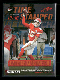 Panini Prestige Time Stamped Xtra Points Platinum Patrick Mahomes II #/75 #TS-PM