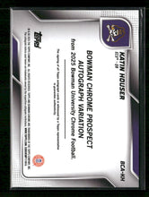 2025 Bowman University Chrome Blue Refractor #/150 Katin Houser Auto #BCA-KH