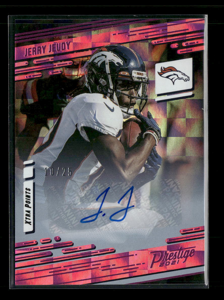 2021 Panini Certified Xtra Points Signature Premium Pink#/25 Jerry Jeudy #39