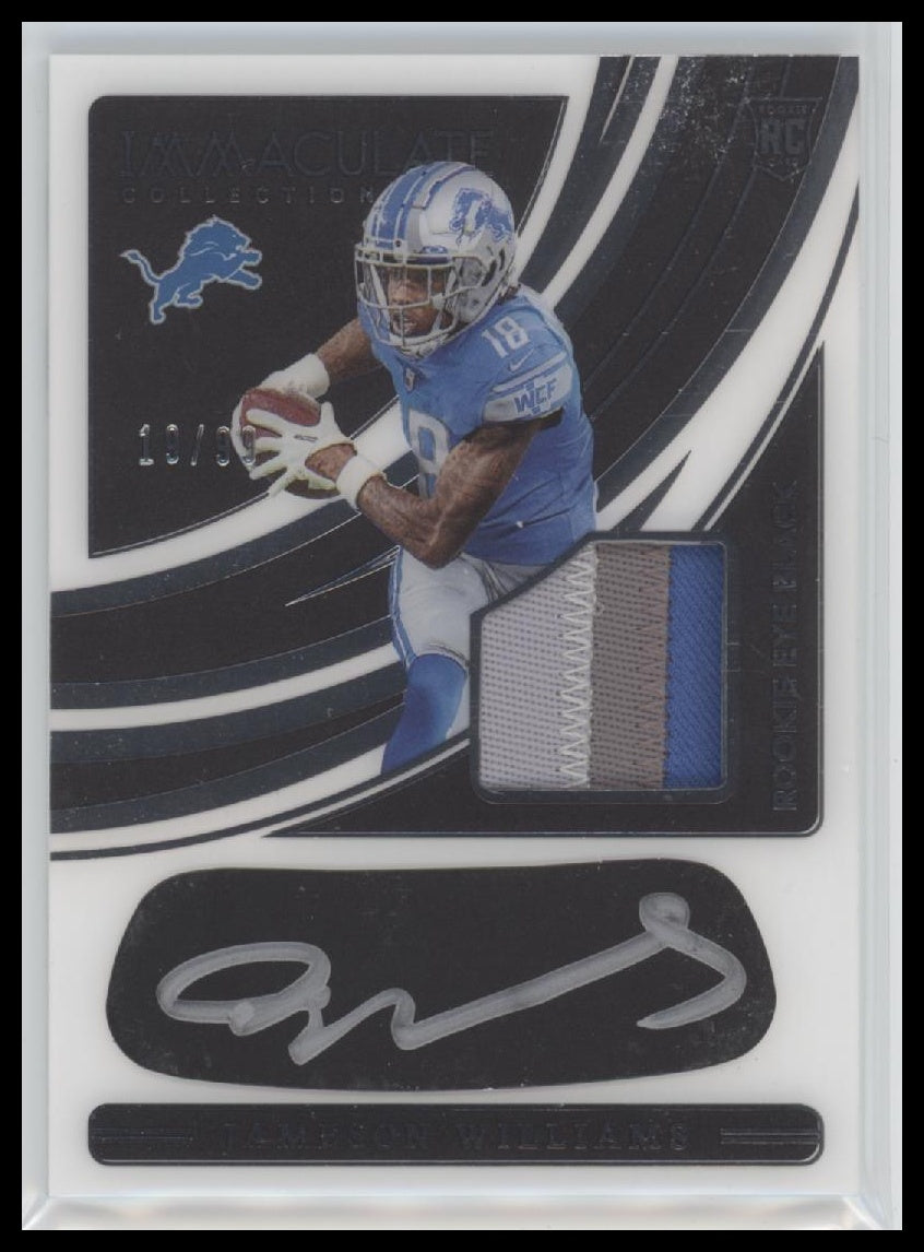 2022 Panini Immaculate Rookie Eye Black Jersey Jameson Williams #/99 #REB-JWI