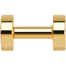 10G PVD Gold Titanium Screw Fit Tunnel
