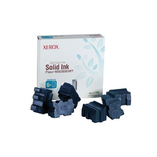 New, Pre-Owned - Xerox Phaser 8860 / 8860MFP Cyan Solid Ink Pack (6 Sticks) (108R00746)