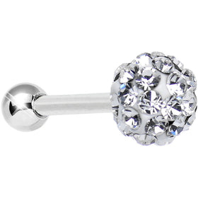 16G Clear Ferido Crystal Tragus Cartilage Earring 5mm Top