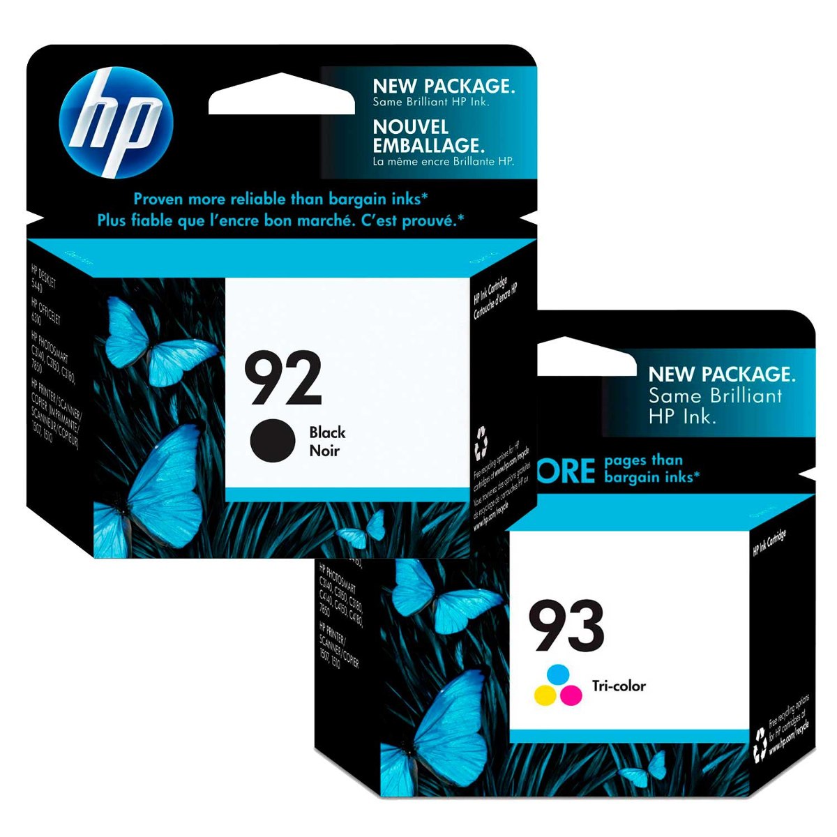 New, Pre-Owned - HP 92/93 Black and Color Ink Cartridge