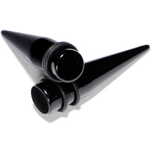 00G to 1 inch 18 Piece Black Acrylic Ear Stretching Taper Kit