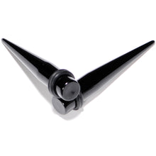 00G to 1 inch 18 Piece Black Acrylic Ear Stretching Taper Kit