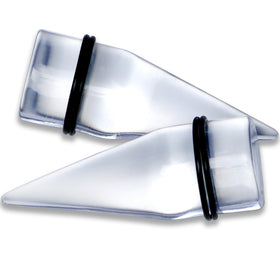 00G to 1 inch 18 Piece Clear Acrylic Ear Stretching Taper Kit