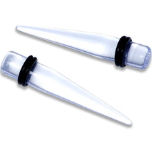 00G to 1 inch 18 Piece Clear Acrylic Ear Stretching Taper Kit
