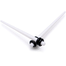 14 to 00G 18 Piece White Acrylic Ear Stretching Taper Kit Set