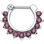 16G 1/4 Passionate Purple Gem Septum Clicker
