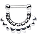 16G 1/4 Stainless Steel Aztec Moon Septum Clicker