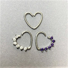 16G Stainless Steel Hollow Heart Daith Dartilage Closure Ring