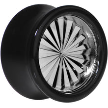 Black Acrylic Grey Flashy Tire Rim Saddle Plug 2G to 20mm