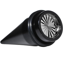 Black Acrylic Grey Flashy Tire Rim Taper 2G to 20mm