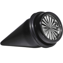 Black Acrylic Grey Flashy Tire Rim Taper 2G to 20mm