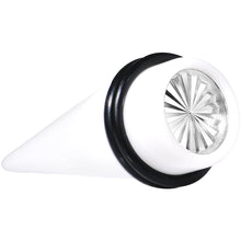 Acrylic Silver Flashy Tire Rim Taper 2G to 20mm