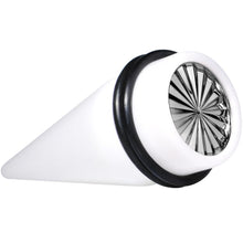 White Acrylic Grey Flashy Tire Rim Taper 2G to 20mm