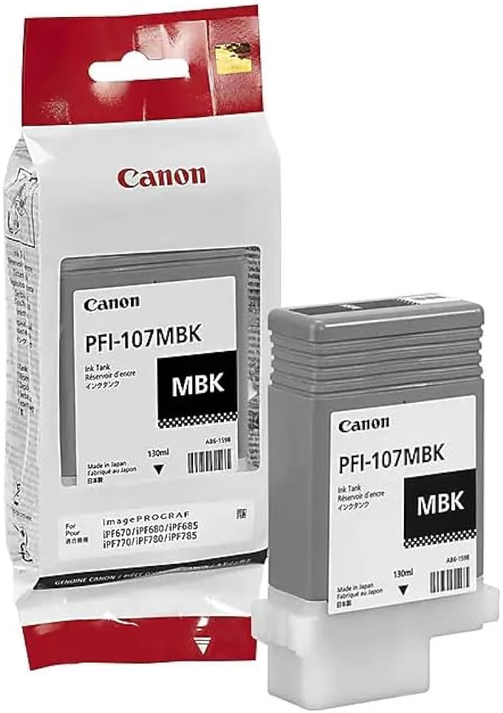 New, Pre-Owned - Canon PFI-107 130mL Matte Black Ink Cartridge