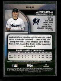 2025 Stadium Club Base Autographs Yellow Javier Sanoja Auto #SCBA-JS