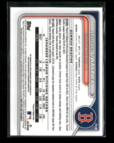 2024 Bowman Chrome Prospect Purple Refractors Naoyuki Uwasawa #/250 Auto #CPA-NU